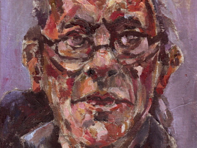 Retrato del guitarrista Toto Méndez, acrílico sobre tela, portada de la revista Lento del diario la diaria.