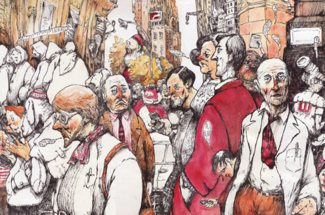 Historieta, tinta sobre papel.