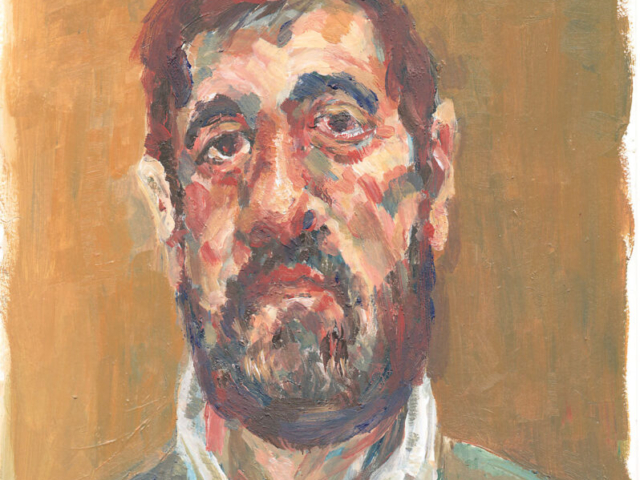 Presidente del Frente Amplio, Fernando Pereira, acrílico sobre tela. Revista Lento, la diaria.