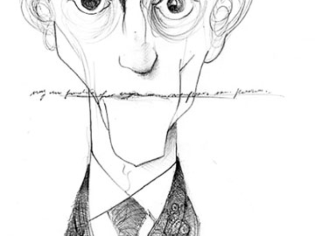 Franz Kafka, lápiz sobre papel.