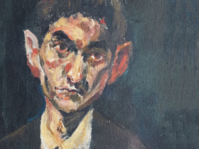 Franz Kafka, acrílico sobre tela.