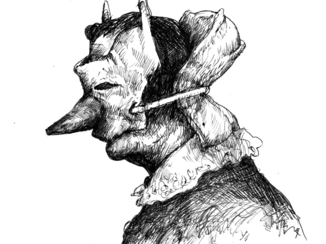 Retrato de Javier Milei, el prefascista argentino.