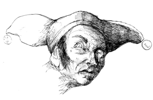 Javier Milei, prefascista, tinta sobre papel.