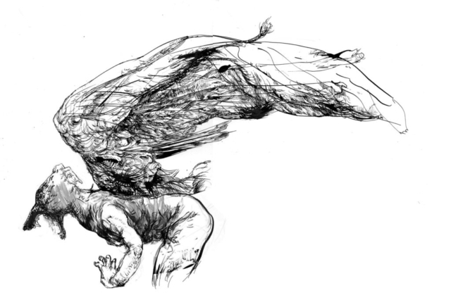 Clásico, ala, perro