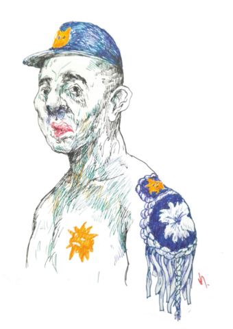 Tinta, tatuaje, ilustración.