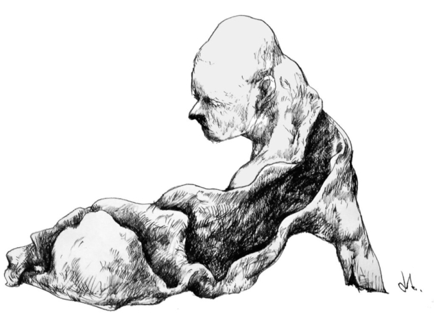 Tinta sobre papel para nota de Irene Vallejo